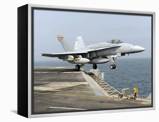 An F/A-18C Hornet Launches from the Aircraft Carrier USS Harry S. Truman-Stocktrek Images-Framed Premier Image Canvas