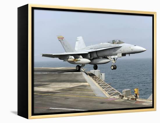 An F/A-18C Hornet Launches from the Aircraft Carrier USS Harry S. Truman-Stocktrek Images-Framed Premier Image Canvas