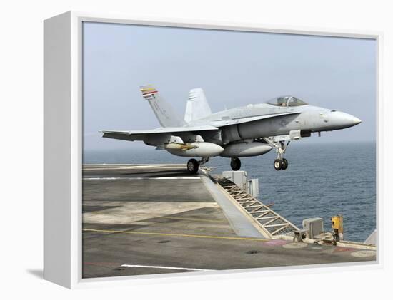 An F/A-18C Hornet Launches from the Aircraft Carrier USS Harry S. Truman-Stocktrek Images-Framed Premier Image Canvas