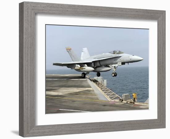 An F/A-18C Hornet Launches from the Aircraft Carrier USS Harry S. Truman-Stocktrek Images-Framed Photographic Print