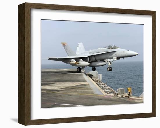 An F/A-18C Hornet Launches from the Aircraft Carrier USS Harry S. Truman-Stocktrek Images-Framed Photographic Print