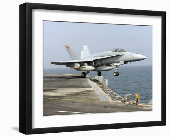 An F/A-18C Hornet Launches from the Aircraft Carrier USS Harry S. Truman-Stocktrek Images-Framed Photographic Print