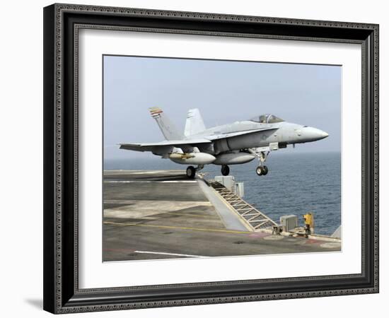 An F/A-18C Hornet Launches from the Aircraft Carrier USS Harry S. Truman-Stocktrek Images-Framed Photographic Print