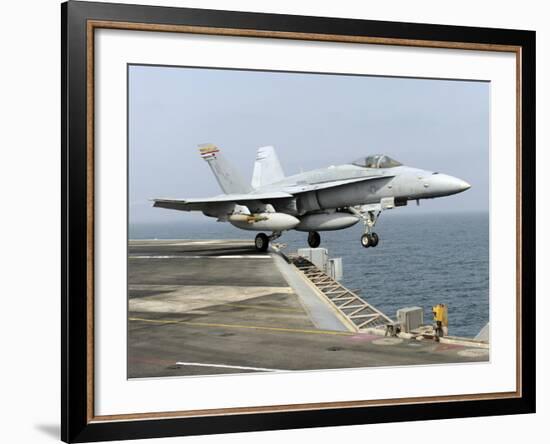 An F/A-18C Hornet Launches from the Aircraft Carrier USS Harry S. Truman-Stocktrek Images-Framed Photographic Print