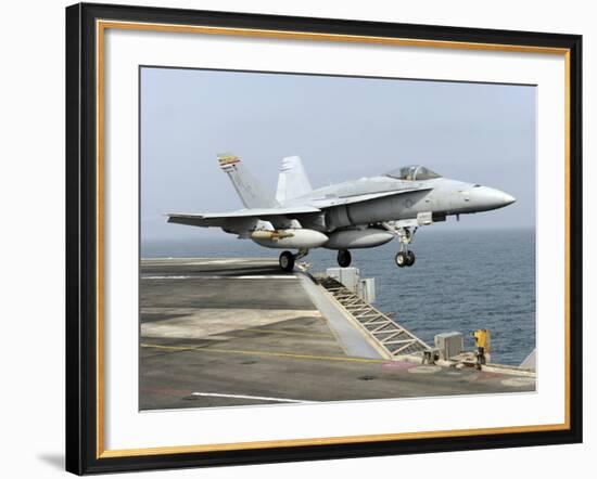 An F/A-18C Hornet Launches from the Aircraft Carrier USS Harry S. Truman-Stocktrek Images-Framed Photographic Print