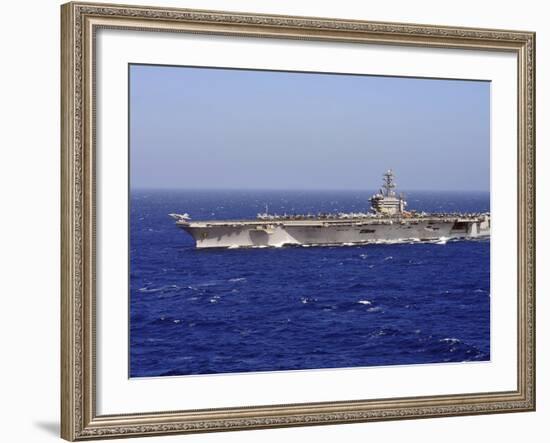 An F/A-18C Hornet Launches Off the Flight Deck of Aircraft Carrier USS Dwight D. Eisenhower-Stocktrek Images-Framed Photographic Print