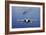 An F-A-18E Super Hornet Flying Above USS John C. Stennis-null-Framed Photographic Print