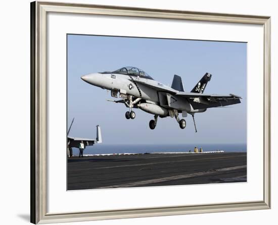 An F/A-18F Super Hornet Prepares For Landing Aboard USS Dwight D. Eisenhower-Stocktrek Images-Framed Photographic Print