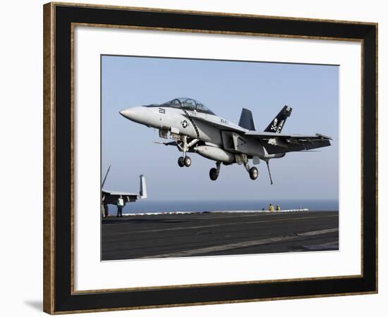 An F/A-18F Super Hornet Prepares For Landing Aboard USS Dwight D. Eisenhower-Stocktrek Images-Framed Photographic Print