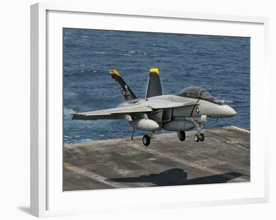 An F/A-18F Super Hornet Prepares to Land Aboard USS Eisenhower-Stocktrek Images-Framed Photographic Print