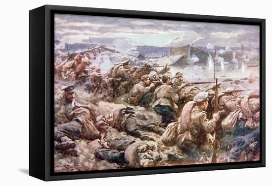 An Heroic Russian Rearguard Action in the Great Polish Retreat-Arthur C. Michael-Framed Premier Image Canvas