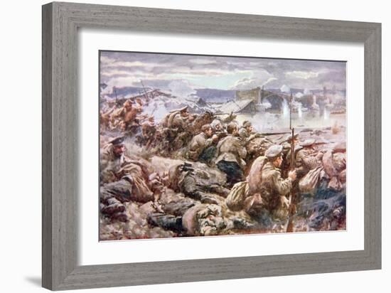 An Heroic Russian Rearguard Action in the Great Polish Retreat-Arthur C. Michael-Framed Giclee Print