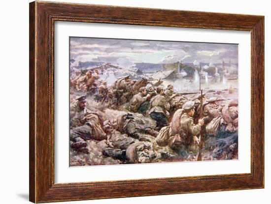 An Heroic Russian Rearguard Action in the Great Polish Retreat-Arthur C. Michael-Framed Giclee Print