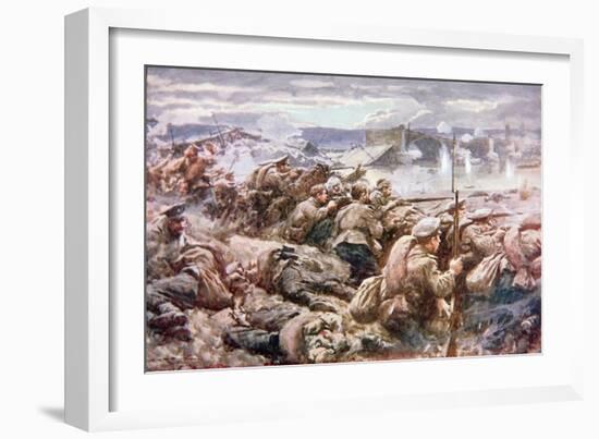 An Heroic Russian Rearguard Action in the Great Polish Retreat-Arthur C. Michael-Framed Giclee Print