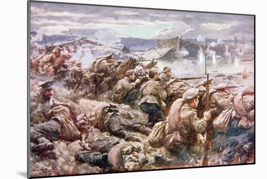 An Heroic Russian Rearguard Action in the Great Polish Retreat-Arthur C. Michael-Mounted Giclee Print