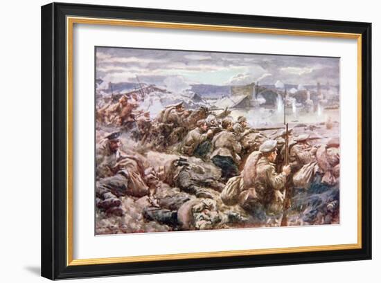 An Heroic Russian Rearguard Action in the Great Polish Retreat-Arthur C. Michael-Framed Giclee Print