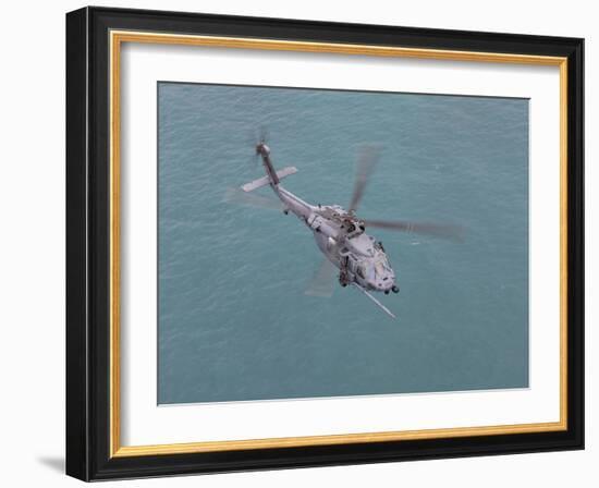 An HH-60G Pave Hawk Flies Along the Coastline of Okinawa, Japan-Stocktrek Images-Framed Photographic Print