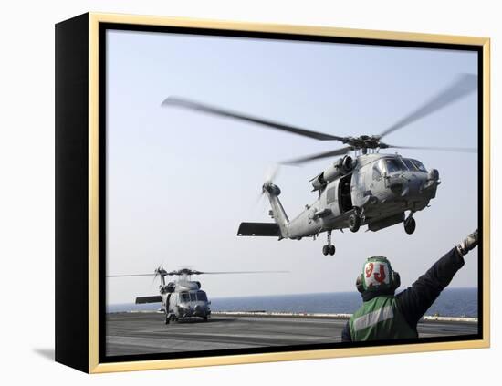 An HH-60H Sea Hawk Helicopter Takes Off from USS Ronald Reagan-Stocktrek Images-Framed Premier Image Canvas