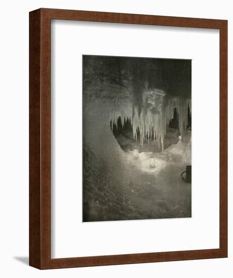 'An Ice Cavern in the Winter. Photographed by the Light of Hurricane Lamps', c1908, (1909)-Unknown-Framed Photographic Print
