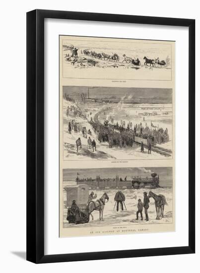 An Ice Railway at Montreal, Canada-Joseph Nash-Framed Giclee Print