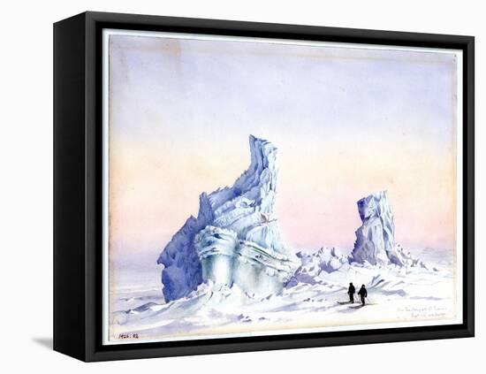 An Iceberg Off Cape Evans, 1st-11th September, 1911-Edward Adrian Wilson-Framed Premier Image Canvas