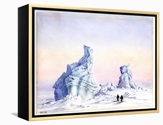 An Iceberg Off Cape Evans, 1st-11th September, 1911-Edward Adrian Wilson-Framed Premier Image Canvas