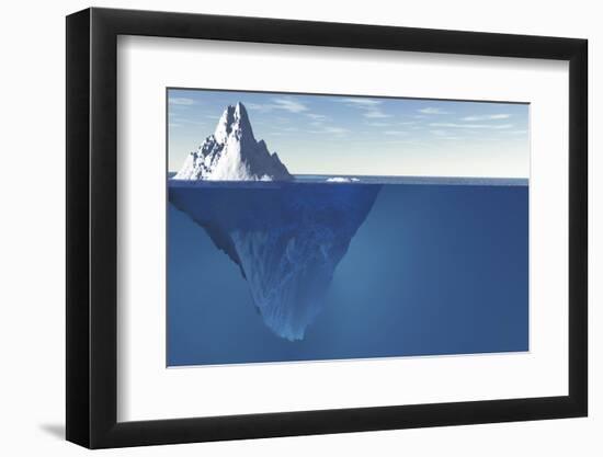 An Iceberg with Visible Underwater Surface-Goodmorning3am-Framed Photographic Print