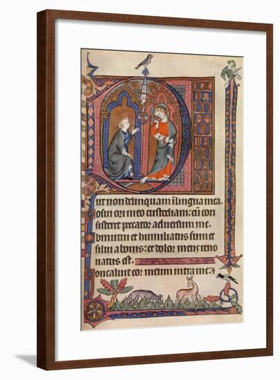 An Illuminated Page from the Vaux-Bardolf Psalter, C1310, (1937)-null-Framed Giclee Print