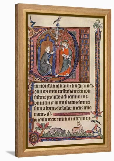 An Illuminated Page from the Vaux-Bardolf Psalter, C1310, (1937)-null-Framed Premier Image Canvas