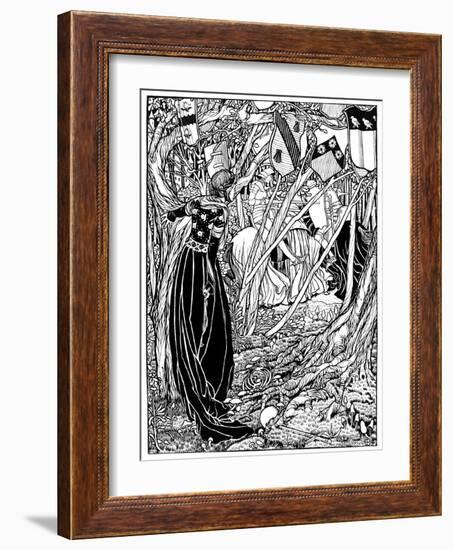 An Illustration for Sir Lancelot Du Lake, 1898-Eleanor Fortescue-Brickdale-Framed Giclee Print