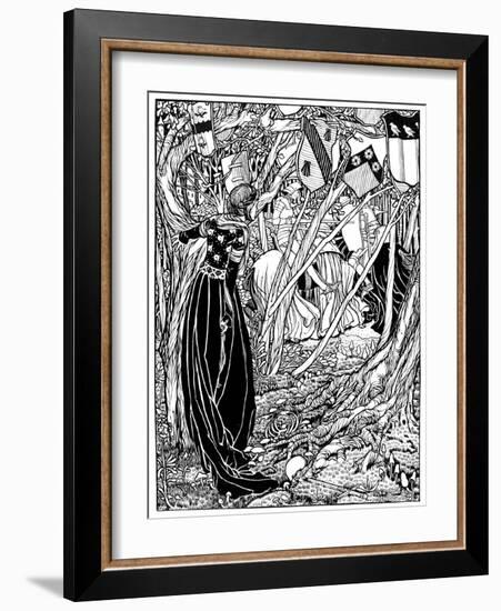 An Illustration for Sir Lancelot Du Lake, 1898-Eleanor Fortescue-Brickdale-Framed Giclee Print
