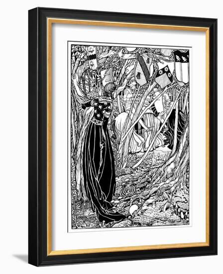 An Illustration for Sir Lancelot Du Lake, 1898-Eleanor Fortescue-Brickdale-Framed Giclee Print