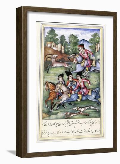 An Illustration from 'Qabus Nameh', 19th Century-null-Framed Giclee Print