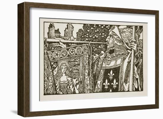 An illustration from 'The Story of King Arthur and his Knights', 1903-Howard Pyle-Framed Giclee Print