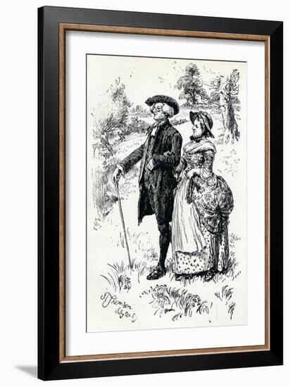 An Illustration from the Vicar of Wakefield, 1889, (1907)-Hugh Thomson-Framed Giclee Print