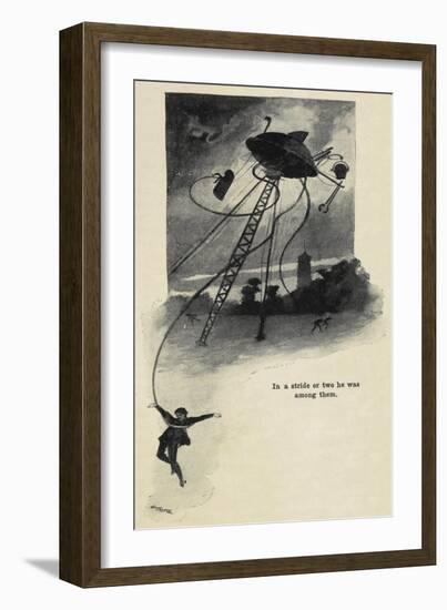 An Illustration From War Of the Worlds-Herbert Wells-Framed Giclee Print