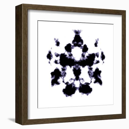 An Illustration Of A Black And White Rorschach Graphic-magann-Framed Art Print