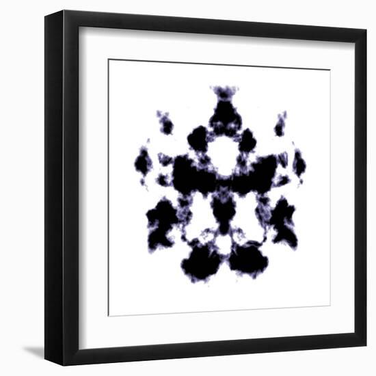 An Illustration Of A Black And White Rorschach Graphic-magann-Framed Art Print