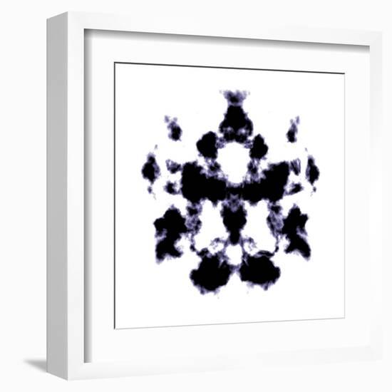 An Illustration Of A Black And White Rorschach Graphic-magann-Framed Art Print