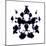 An Illustration Of A Black And White Rorschach Graphic-magann-Mounted Art Print