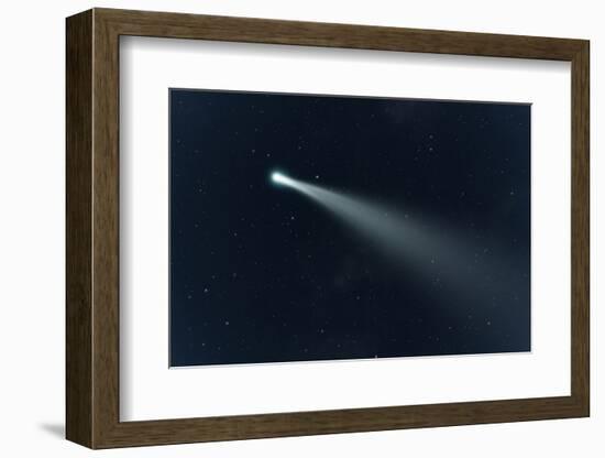 An Image of a Comet in the Deep Space-magann-Framed Photographic Print