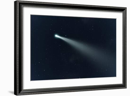 An Image of a Comet in the Deep Space-magann-Framed Photographic Print