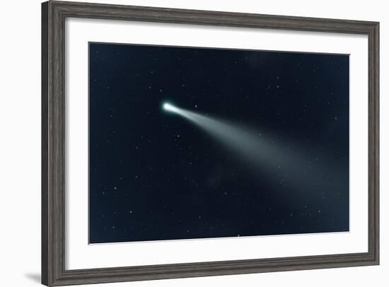 An Image of a Comet in the Deep Space-magann-Framed Photographic Print