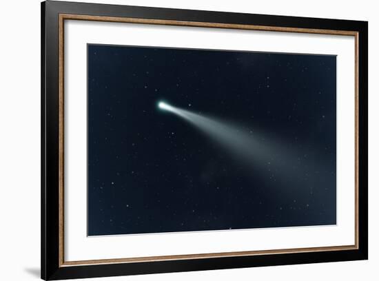 An Image of a Comet in the Deep Space-magann-Framed Photographic Print