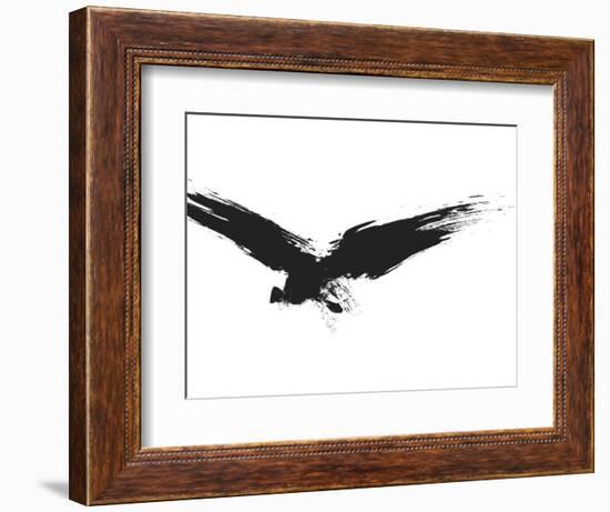 An Image Of A Grunge Black Bird-magann-Framed Premium Giclee Print