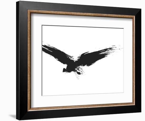 An Image Of A Grunge Black Bird-magann-Framed Premium Giclee Print