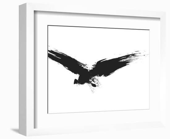 An Image Of A Grunge Black Bird-magann-Framed Premium Giclee Print