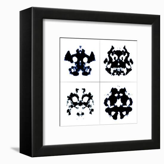 An Image Of The Rorschach Test Ink Blots-magann-Framed Art Print