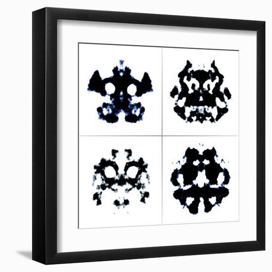 An Image Of The Rorschach Test Ink Blots-magann-Framed Art Print