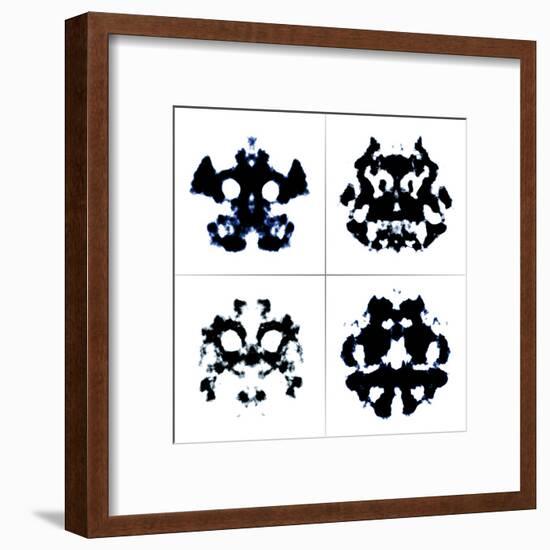 An Image Of The Rorschach Test Ink Blots-magann-Framed Art Print
